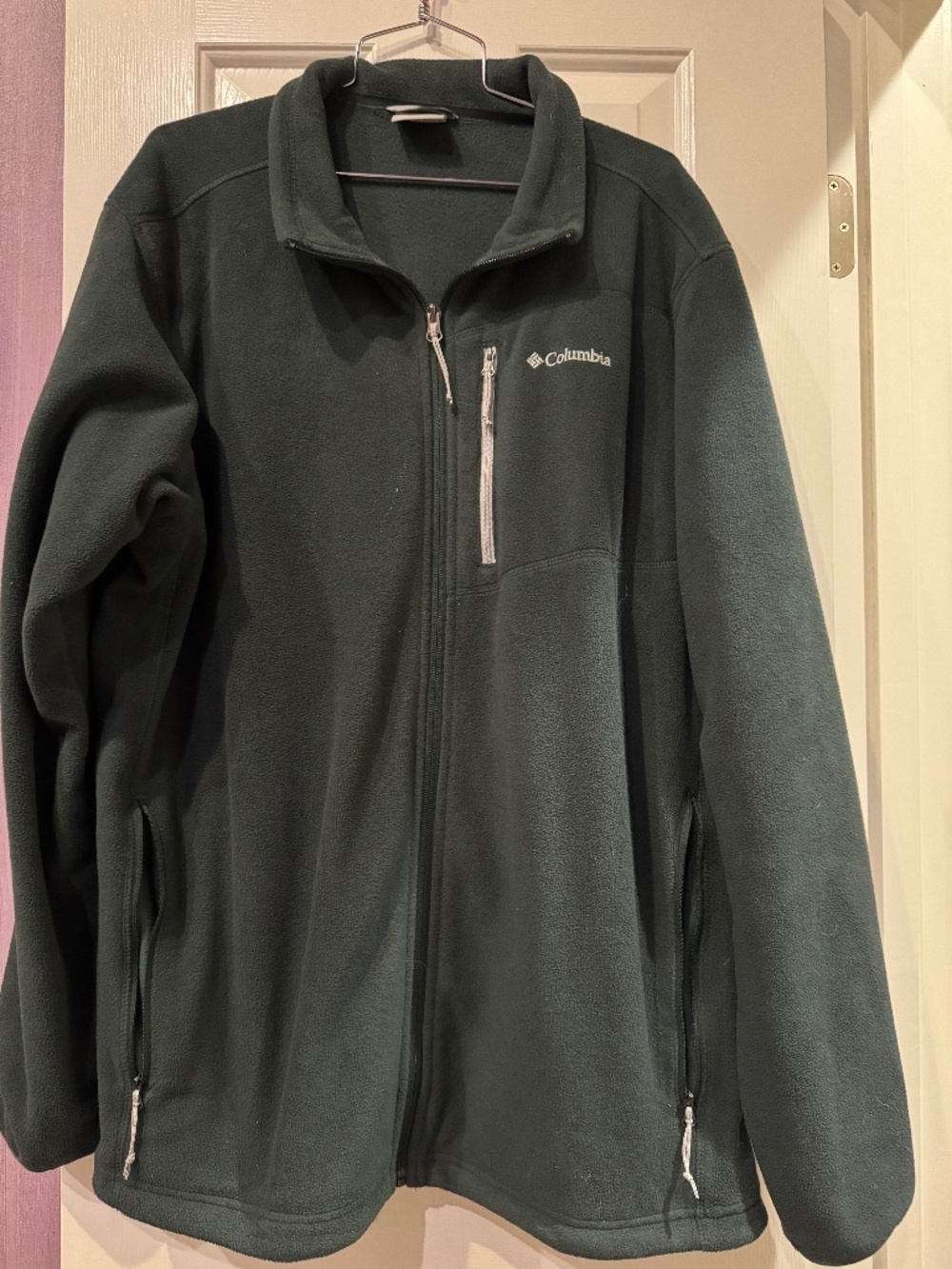 Columbia fleece jacket, XXL, dark forest green, excellent condition